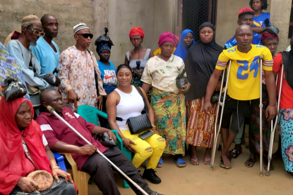 A group of people in Waterloo, Sierra Leone